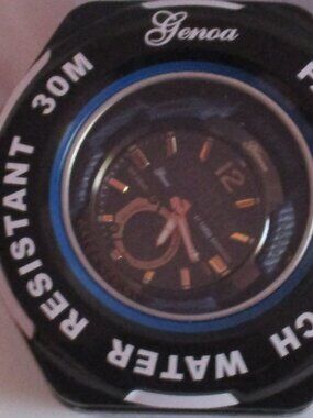 Genoa Japanese Movement Blue Multi-Function Watch with Silicon Strap (6.50-8.50)